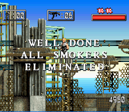 Waterworld (SNES) screenshot: All Smokers eliminated.