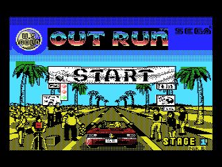 OutRun (MSX) screenshot: MSX1 version: Loading screen