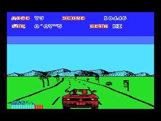 Screenshot of OutRun (MSX, 1986) - MobyGames