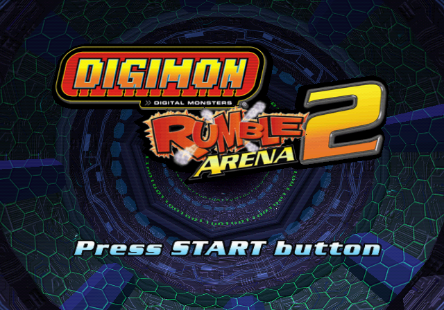 Digimon Rumble Arena 2 (PlayStation 2) screenshot: Title screen.