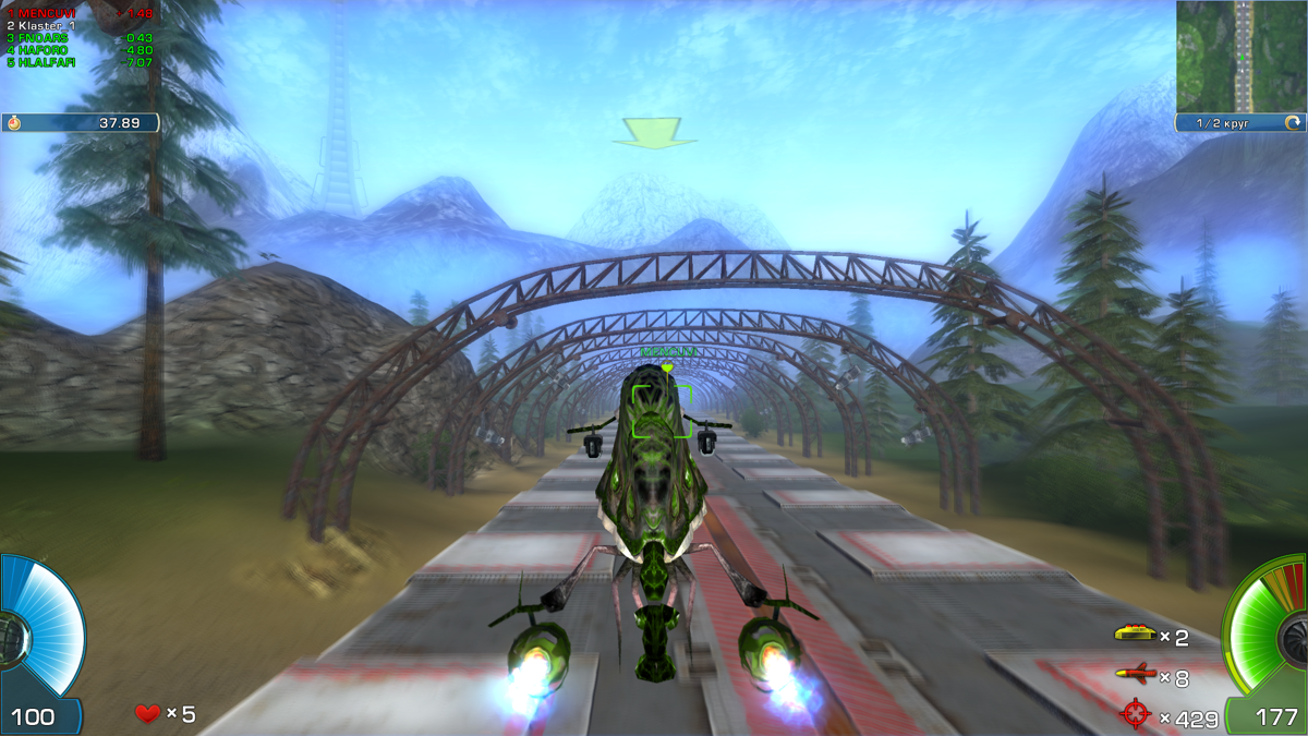 A.I.M. Racing (Windows) screenshot: Engine boost generates over time.