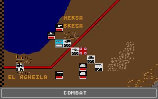 Afrika Korps (Atari ST) screenshot: Combat
