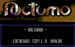 Nocturno (Commodore 64) screenshot: Main menu