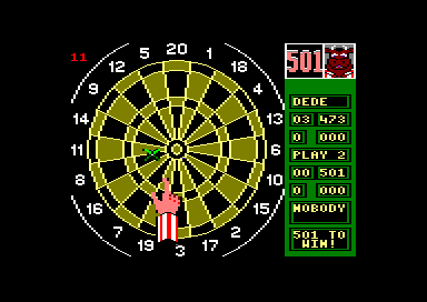 Bully's Sporting Darts (Amstrad CPC) screenshot: In-game screen