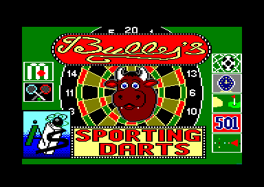 Bully's Sporting Darts (Amstrad CPC) screenshot: Title screen