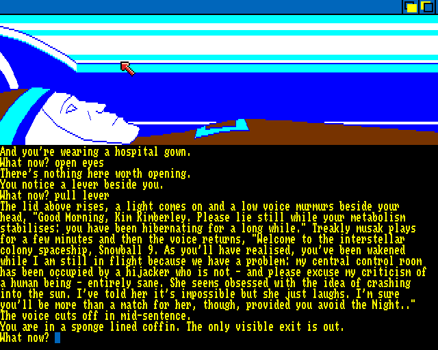 Silicon Dreams (Amiga) screenshot: Walking up to a surprise.