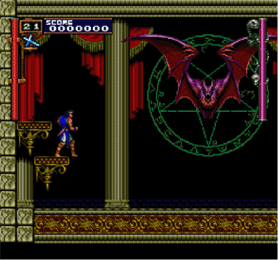Castlevania: Rondo of Blood (TurboGrafx CD) screenshot: Giant Bat