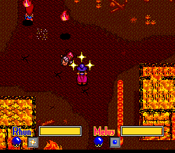 Magicoal (TurboGrafx CD) screenshot: Rhun is charging for a spell