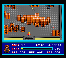 SD Snatcher (MSX) screenshot: Factory dungeon