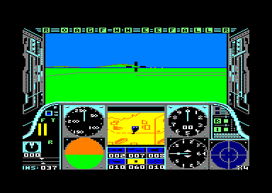 Gunship (Amstrad CPC) screenshot: Let's fly and kill.