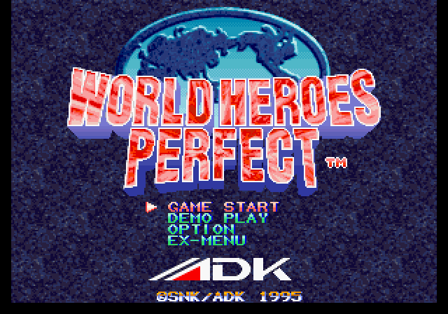 World Heroes Perfect (SEGA Saturn) screenshot: Title screen