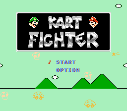 Kart Fighter (NES) screenshot: Title screen