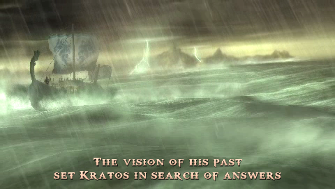 God of War: Ghost of Sparta (PSP) screenshot: Poor Kratos, Gods have fooled him again and visions are still there.