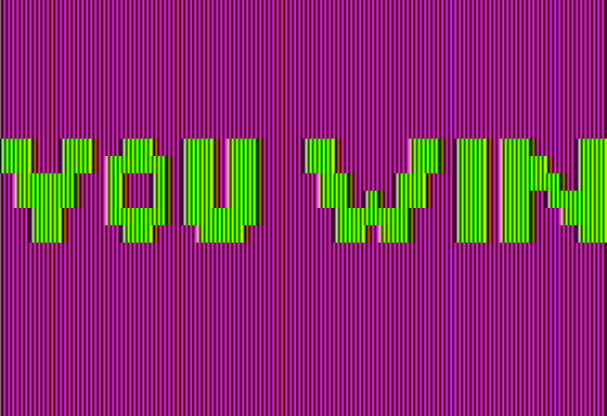 Norad (Apple II) screenshot: Winning after surviving the sixth wave