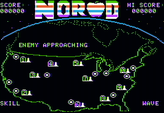 Norad (Apple II) screenshot: Getting ready
