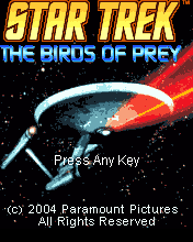 Star Trek: The Birds of Prey (J2ME) screenshot: Title screen
