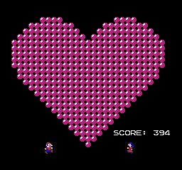 Family BASIC (NES) screenshot: GAME 0 - The Heart Game (Family BASIC V3.0)