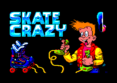 Skate Crazy (Amstrad CPC) screenshot: Title screen.