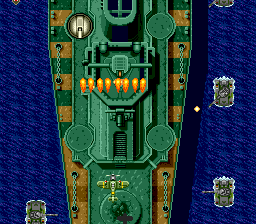 Twin Hawk (TurboGrafx CD) screenshot: ...and then even a bigger one! Size matters?..