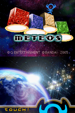 Meteos (Nintendo DS) screenshot: Title screen.