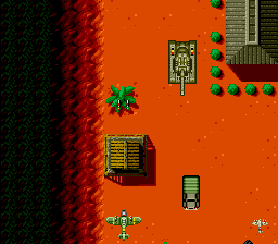 Twin Hawk (TurboGrafx CD) screenshot: Those cute little trucks might contain a power up! Try blowing them up! (Kids, don't do that at home)