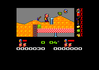 Skate Crazy (Amstrad CPC) screenshot: Championship Course.