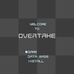 Overtake (Sharp X68000) screenshot: Main menu