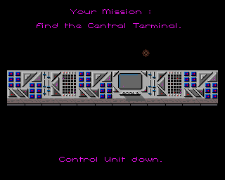 Cogans Run (Amiga) screenshot: You must find the Central Terminal.