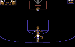 One-on-One (Commodore 64) screenshot: Starting a new game