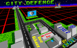 City Defence (Amiga) screenshot: Title screen.