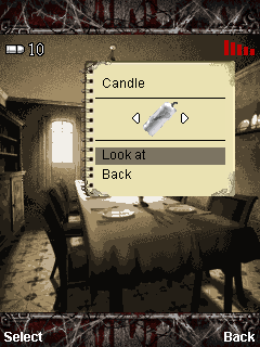 Silent Hill: Orphan (J2ME) screenshot: Browsing through the inventory