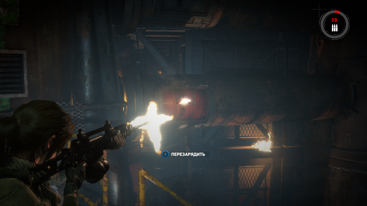 Rise of the Tomb Raider: Cold Darkness Awakened (Windows) screenshot: Destroying pumps