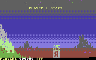 Pegasis (Commodore 64) screenshot: Starting a new game.