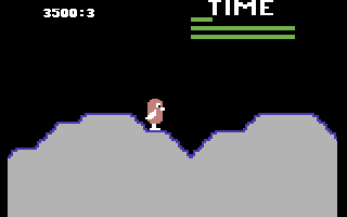 Snokie (Commodore 64) screenshot: That crevice to the right doesn't look deadly but it most assuredly is.