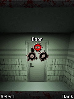 Silent Hill Mobile 2 (J2ME) screenshot: Clicking on an object brings up a menu