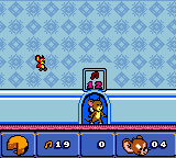 Tom and Jerry in Mouse Attacks! (Game Boy Color) screenshot: A mini game door. Have you got enough musical notes?