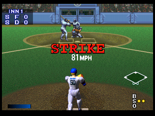 Bases Loaded '96: Double Header (PlayStation) screenshot: Strike.