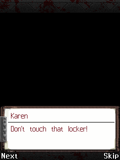 Silent Hill Mobile 2 (J2ME) screenshot: The game starts with some dialogue with Karen