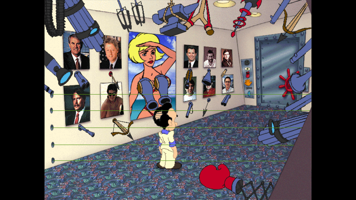 Leisure Suit Larry: Love for Sail! (Windows) screenshot: They certainly haven't skimped on security on this ship...