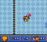 Tom and Jerry in Mouse Attacks! (Game Boy Color) screenshot: Using an umbrella
