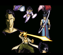 Yū Yū Hakusho Final: Makai Saikyō Retsuden (SNES) screenshot: Various In Game Characters