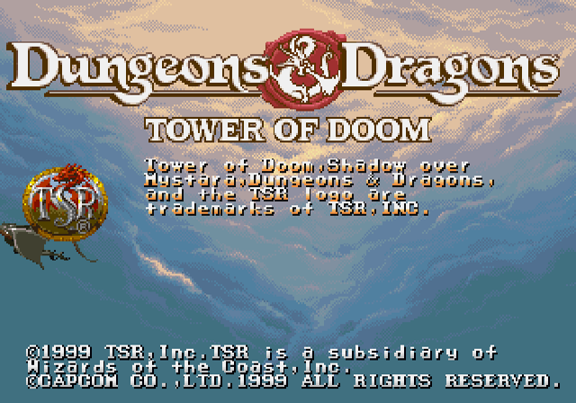 Dungeons & Dragons Collection (SEGA Saturn) screenshot: Title (Tower of Doom)