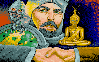 In 80 Days Around the World (Amiga) screenshot: Title graphic.