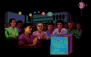 The Karate Kid: Part II - The Computer Game (Amiga) screenshot: A mini-game between matches.