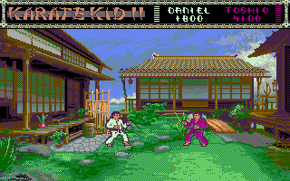 The Karate Kid: Part II - The Computer Game (Amiga) screenshot: Another enemy.