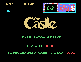 The Castle (SG-1000) screenshot: Title screen