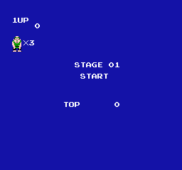 Ikki (NES) screenshot: Before stage 1 starts