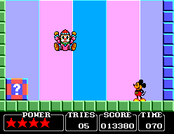 Castle of Illusion starring Mickey Mouse (SEGA Master System) screenshot: Here comes a boss