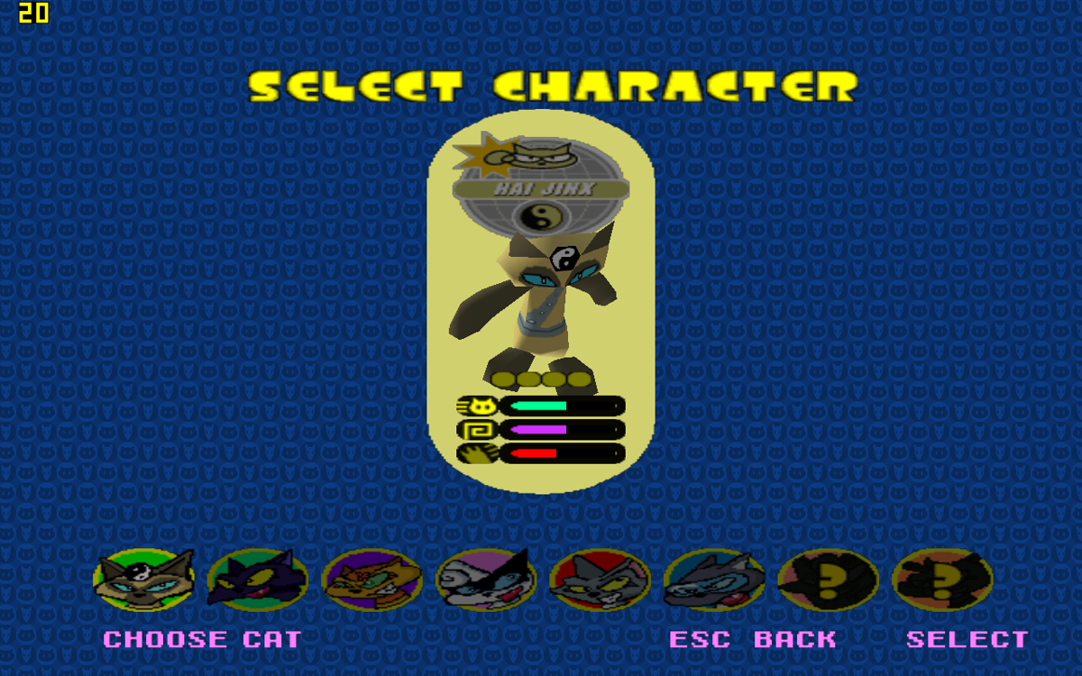Rat Attack! (Windows) screenshot: Character selection