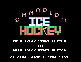Champion Ice Hockey (SG-1000) screenshot: Title screen
